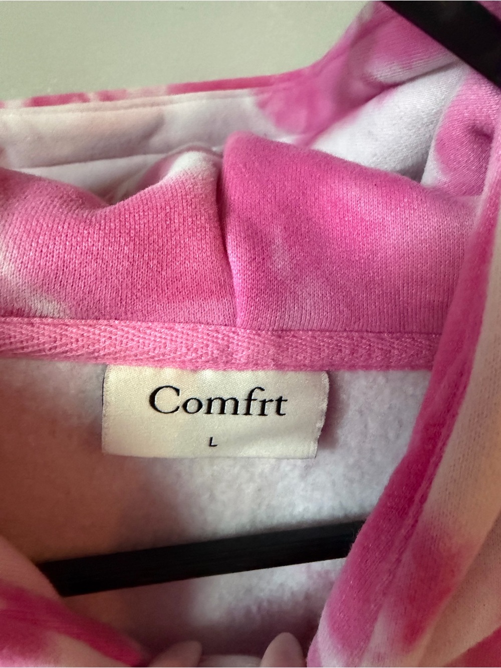 Comfrt Minimalist Hoodie size L Strawberry Swirl - Picture 5 of 6